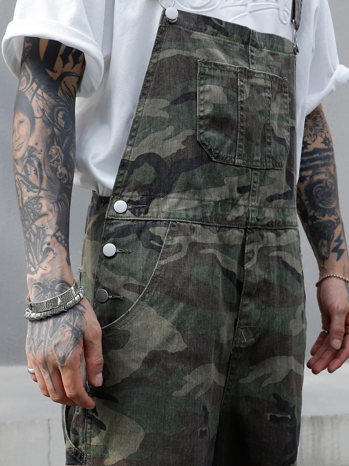 Vintage Camo Utility Overalls