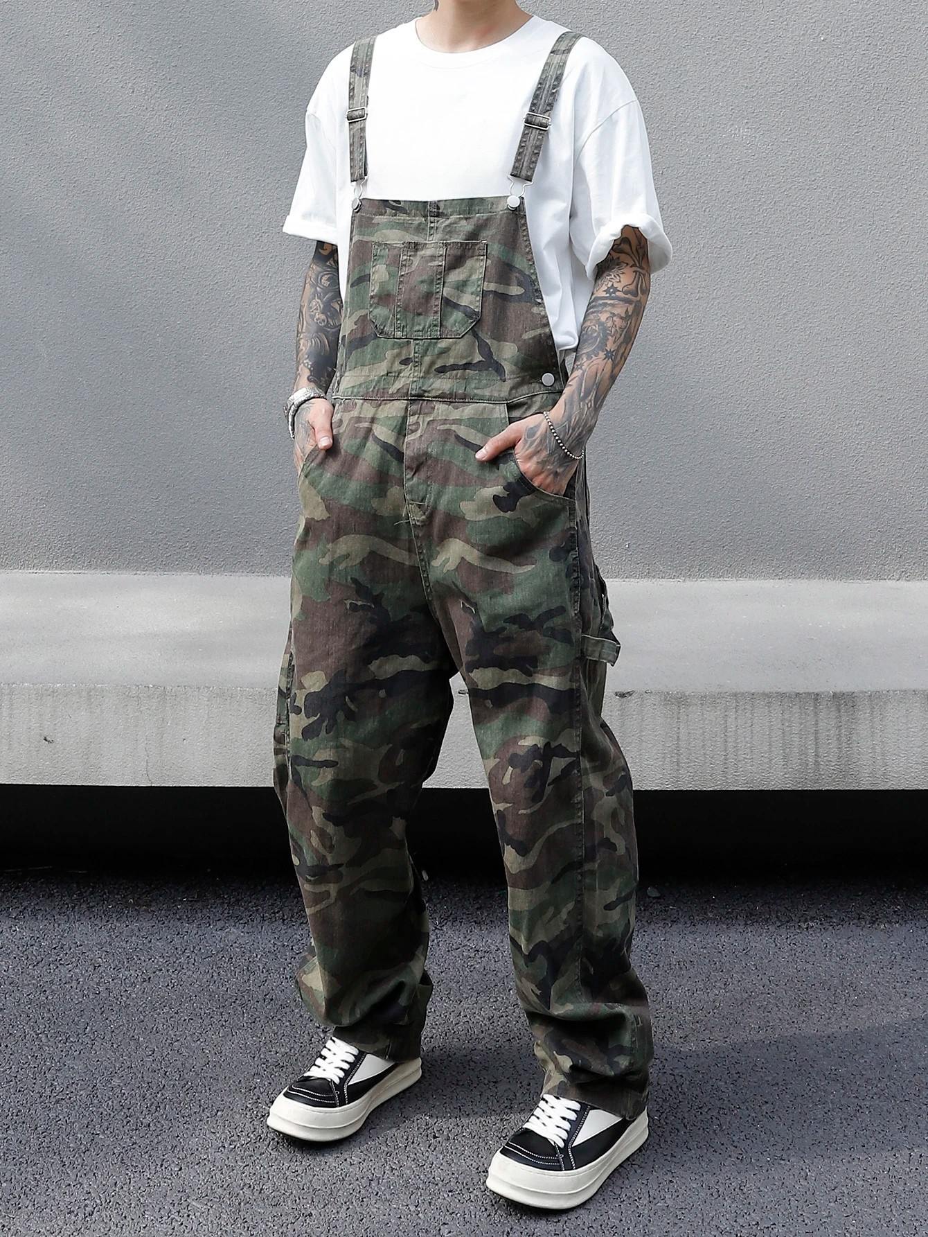 Vintage Camo Utility Overalls