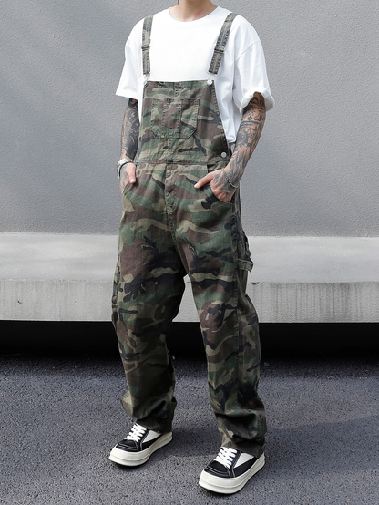 Vintage Camo Utility Overalls