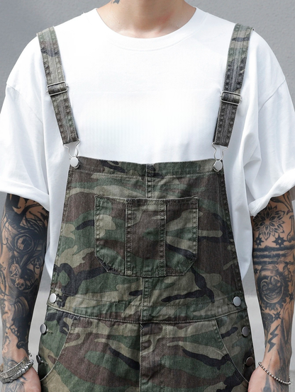 Vintage Camo Utility Overalls