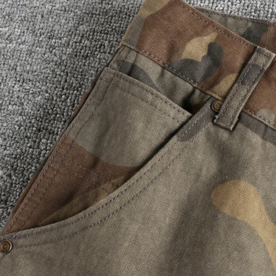 Vintage Camo Double-Knee Work Pants