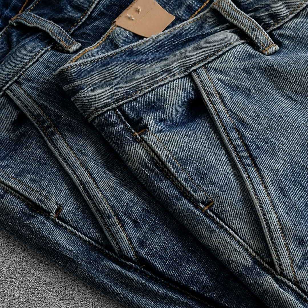 True Denim Double-Knee Utility Joggers